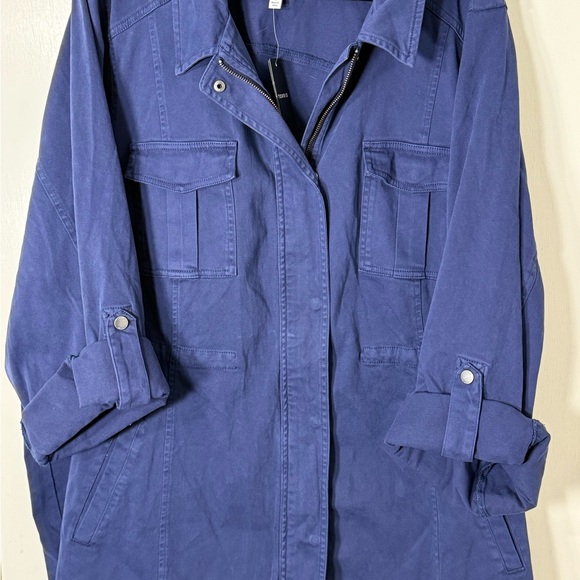 Torrid Navy Zip Up‎ Anorak Jacket Plus Size 6X - Picture 4 of 9